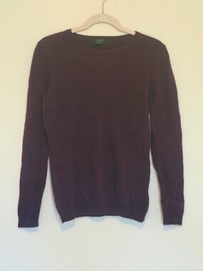 Cashmere Crewneck Sweater - Dark Plum